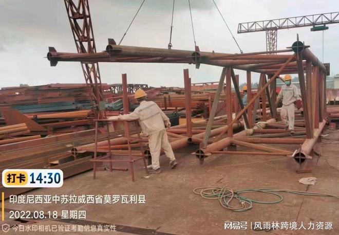 跨境职场中企公司工业建设建筑工木瓦钢筋工