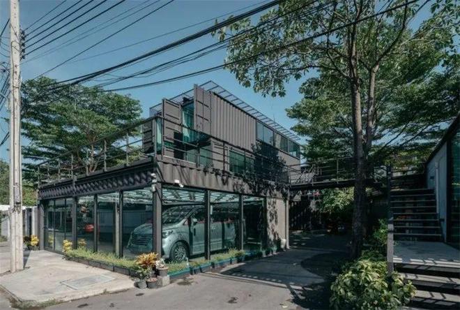 集装箱建筑案例丨国内外汽车集装箱展厅大赏不同工业风格之间的碰撞(图9)