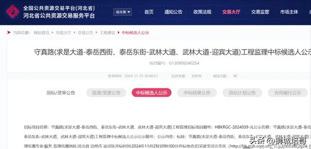沧州一道路工程先施工后招标 被质疑“走过场”(图4)